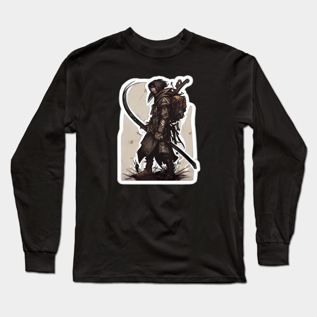 Samurai Headhunter Long Sleeve T-Shirt by UVCottage